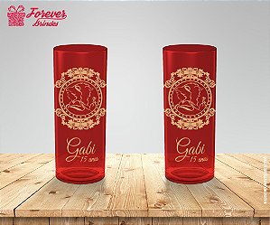 Copo Long Drink Personalizado Bela e a Fera De 15 Anos