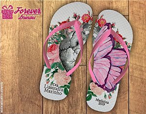 Chinelo Personalizado De Medicina Com Borboleta