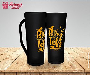 Caneca Slim Personalizada De Aniversário Halloween