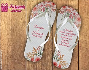 Chinelo De Casamento Com Frase Personalizada