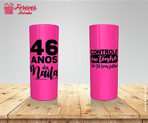 Copo Long Drink Rosa De Aniversário Com Frase