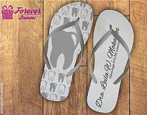 Chinelo Personalizado Odontologia Prata