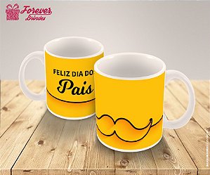 Caneca De Porcelana  Feliz dia dos Pais