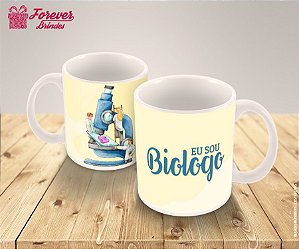 Caneca de Porcelana Eu sou Biólogo