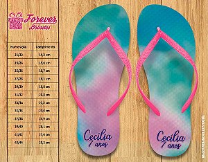 Chinelo Personalizado Aniversário Tie Dye