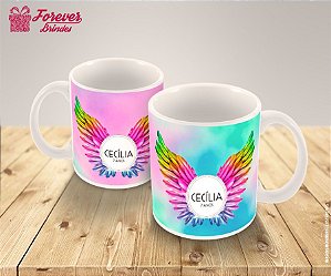 Caneca de Porcelana de Aniversário Tie Dye