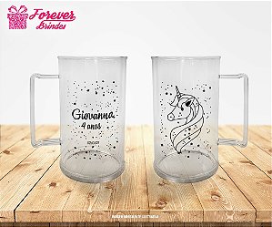 Caneca de Chopp Aniversário Unicórnio