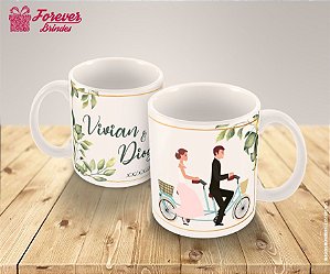 Caneca Porcelana Recém Casados