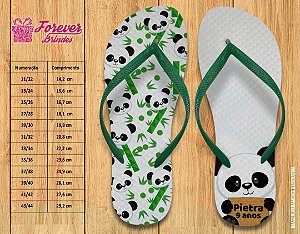 Chinelo Pandinha Personalizado