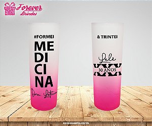 Copo Long Drink Degradê Formatura Medicina