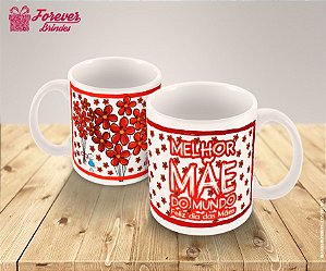 Caneca De Porcelana Melhor Mãe do Mundo