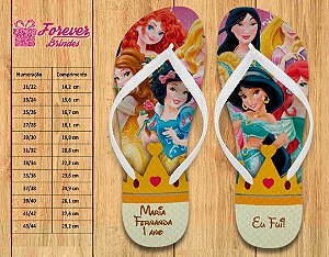 Chinelo Personalizado Princesas