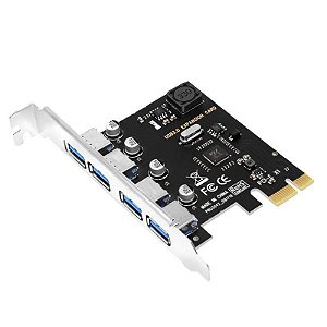 Placa PCI Express Para 4 USBs 3.0 PCI-E X1