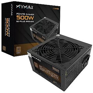 Fonte Gamer 500 Watts 80 Plus Bronze Mymax