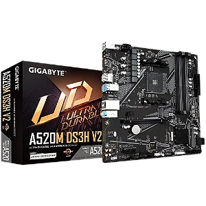 Placa Mãe Gigabyte A520M DS3H AMD AM4 DDR4