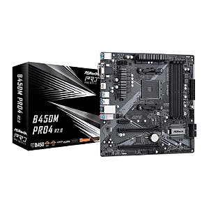 Placa Mãe Asrock B450M Pro4 R2.0 AMD AM4 DDR4