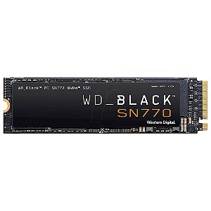 SSD Western Digital Black SN770 500GB NVMe M.2 2280 - WDS500G3X0E Leitura: 5000MB/s e Gravação: 4000MB/s