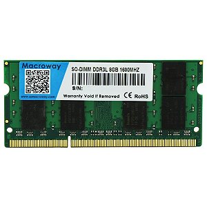 MEMÓRIA PARA NOTEBOOK DDR3L 8GB 1600 MACROWAY