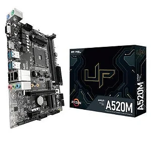 Placa Mãe UP Gamer A520M, AMD AM4, m-ATX, DDR4, M.2 NVMe, UP-A520M
