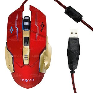Mouse Gamer Homem de Ferro Inova MOU-6928
