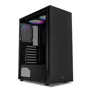 Gabinete Gamer HX310, Mid-Tower, Lateral de Vidro, Com 2 Fans, Preto