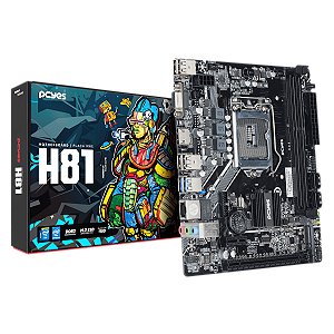 Placa Mãe Pcyes H81 Lga 1150 2Xddr3 (Max 16Gb) M.2 Nvme 2Xusb 3.0, 4Xusb 2.0 Rede 1000 Hdmi/Vga M-Atx - Pcyh81-4G16