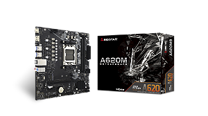 Placa Mãe Biostar A620MS, Chipset A620, AMD AM5, MATX, DDR5