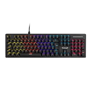 Teclado Mecanico Sherman V3, Rainbow, ABNT2, Switch Huano Azul, Preto