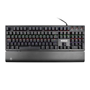 Teclado Mecanico Mancer Tharix, Rainbow, ABNT2, Switch Vermelho, Preto, MCR-THX-RBW01