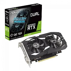 Placa de Video Asus GeForce RTX 3050 Dual OC Edition, 6GB, GDDR6, 96-bit, DUAL-RTX3050-O6G