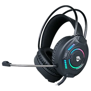Headset Gamer Rainbow, 3.5mm + USB, PC, RGB, Drivers 50mm, Black