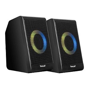 Caixa de Som Eryx, RGB, 2x3W RMS, Preto