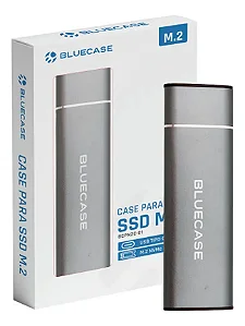 CASE PARA SSD M.2 NVME PCI-E CINZA USB-C BCPN2C-01 - BLUECASE