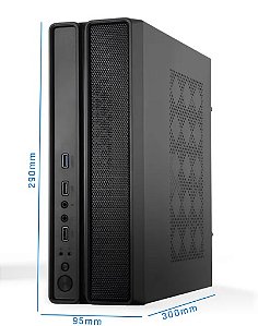 Gabinete Office Slim Bluecase BG-2002 Preto com Fonte TFX 200W