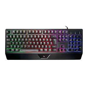 Teclado Gamer Venus P1, Rainbow, ABNT2, Preto