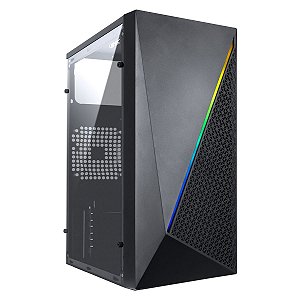 Gabinete Gamer Vinik Murk Preto Lateral Acrilico