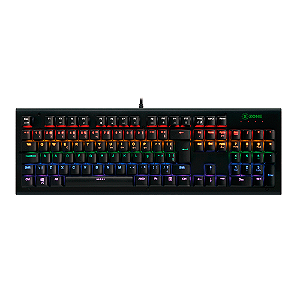 Teclado Mecânico Gamer , Switch Blue, Rainbow, ABNT2, Black X-zone