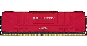 Memória Ballistix 8GB DDR4 2666Mhz Red