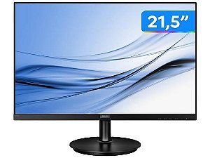 MONITOR 21.5" PHILIPS FULL HD, HDMI E VGA, BORDAS ULTRAFINAS - 221V8