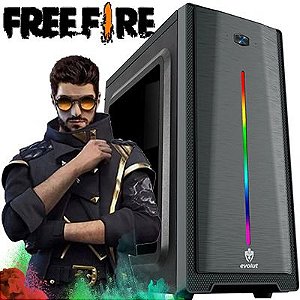 Computador Intervia Free Fire Ryzen 2200G  3.50Ghz + 8GB DDR4 Dual 2x4=8 + HD SSD 240GB + Ati Radeon Vega 8