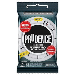 Preservativo 4x1 Sensações Texturizado Retardante Prudence