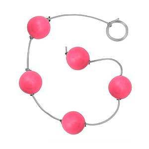 Bolinha Tailandesa Média Com Dado Linha Diversão êxtase - Rosa