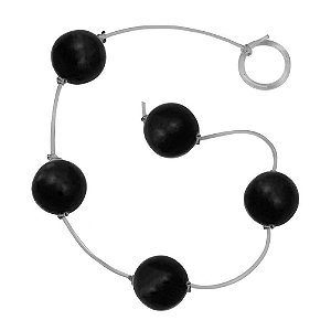 Bolinha Tailandesa Pequena Com Dado Linha Diversão êxtase - Preto