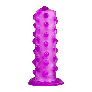 Capa De Dedo Em Silicone Com Textura Estimuladora Pau Brasil - Roxo