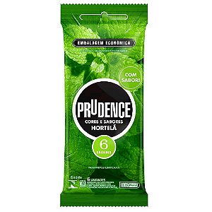 Preservativos Cores E Sabores Hortelã Com 6 Unidades Prudence