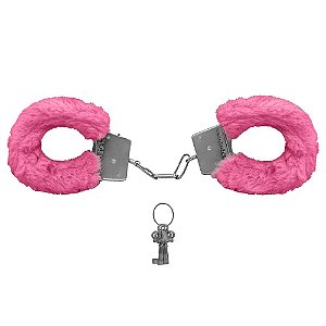 Algemas De Metal Revestida Com Pelúcia Sexy Import - Rosa