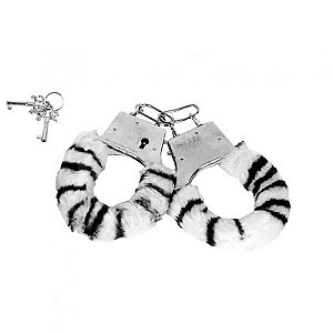 Algemas De Metal Revestida Com Pelúcia Sexy Import - Zebra