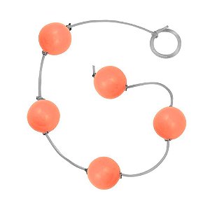 Bolinha Tailandesa M Em Acrílico Com Corda Em Silicone êxtase - Salmão