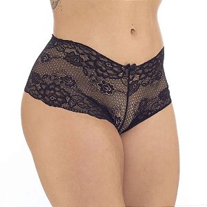 Calcinha Calesson Shortinho Em Renda Com Lacinho Patitex