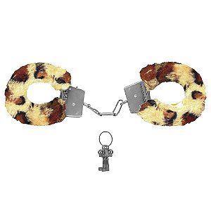 Algemas De Metal Revestida Com Pelúcia Lf Import - Onça